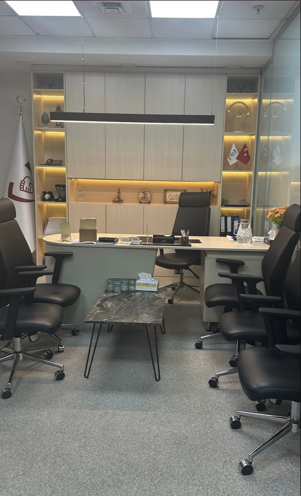 The meeting room at the Trustus office in Istanbul